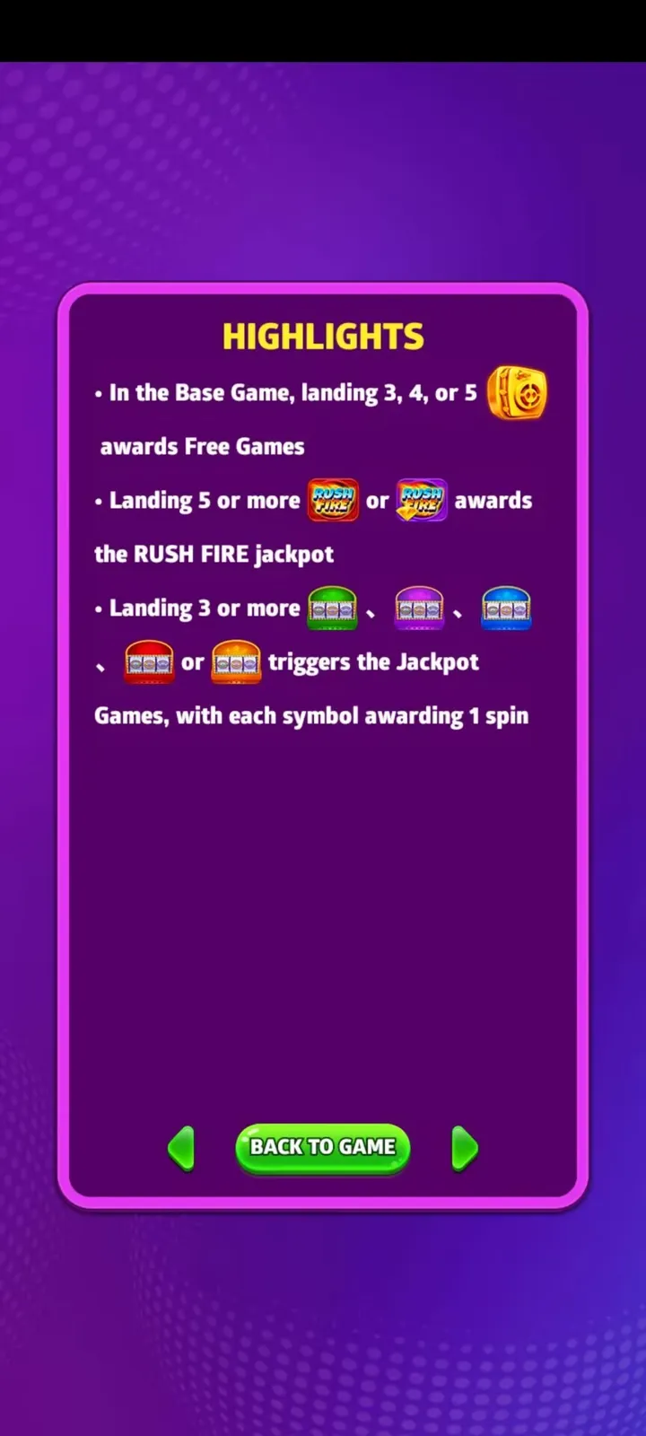 Bank Heist in-game rules and paytable — page 1